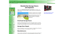 Desktop Screenshot of garagedooropenerguide.com