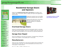 Tablet Screenshot of garagedooropenerguide.com